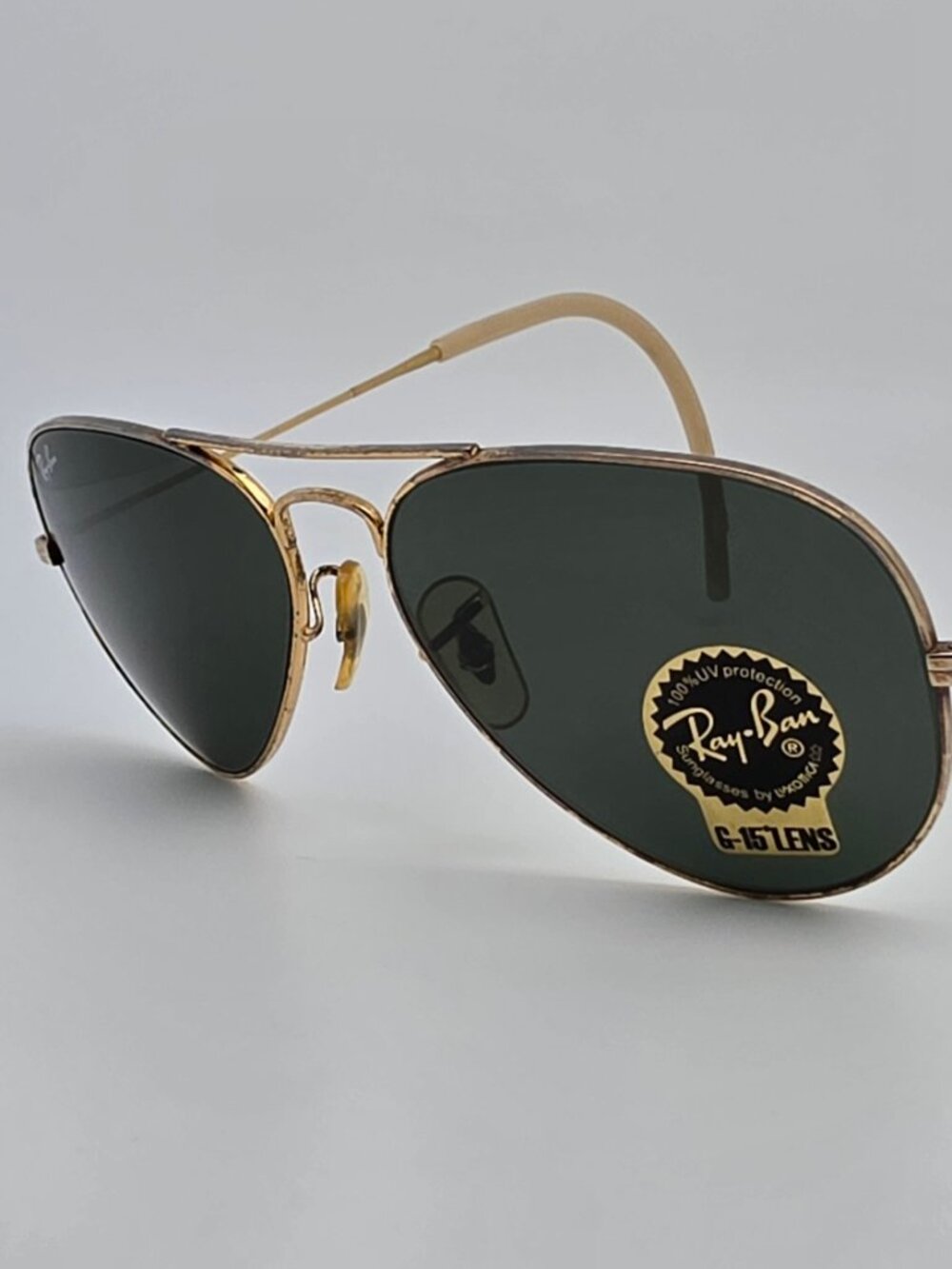 Ray-Ban RB3025 Arista Gold Frame G-15 Green Lens Cable Temple Aviator Sunglasses